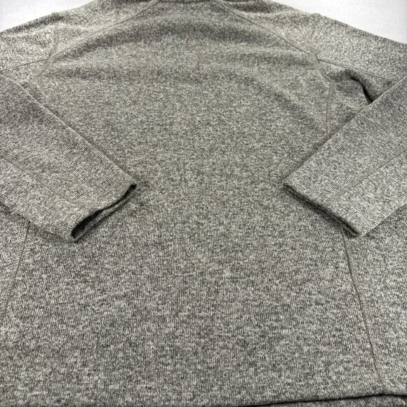 Eddie Bauer Pullover Sweater mens size L 1/4 zip Knit gray Mock Neck - Picture 7 of 8